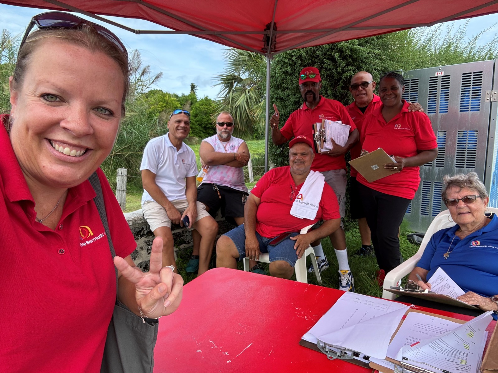 Out and about with the team across the constituency.